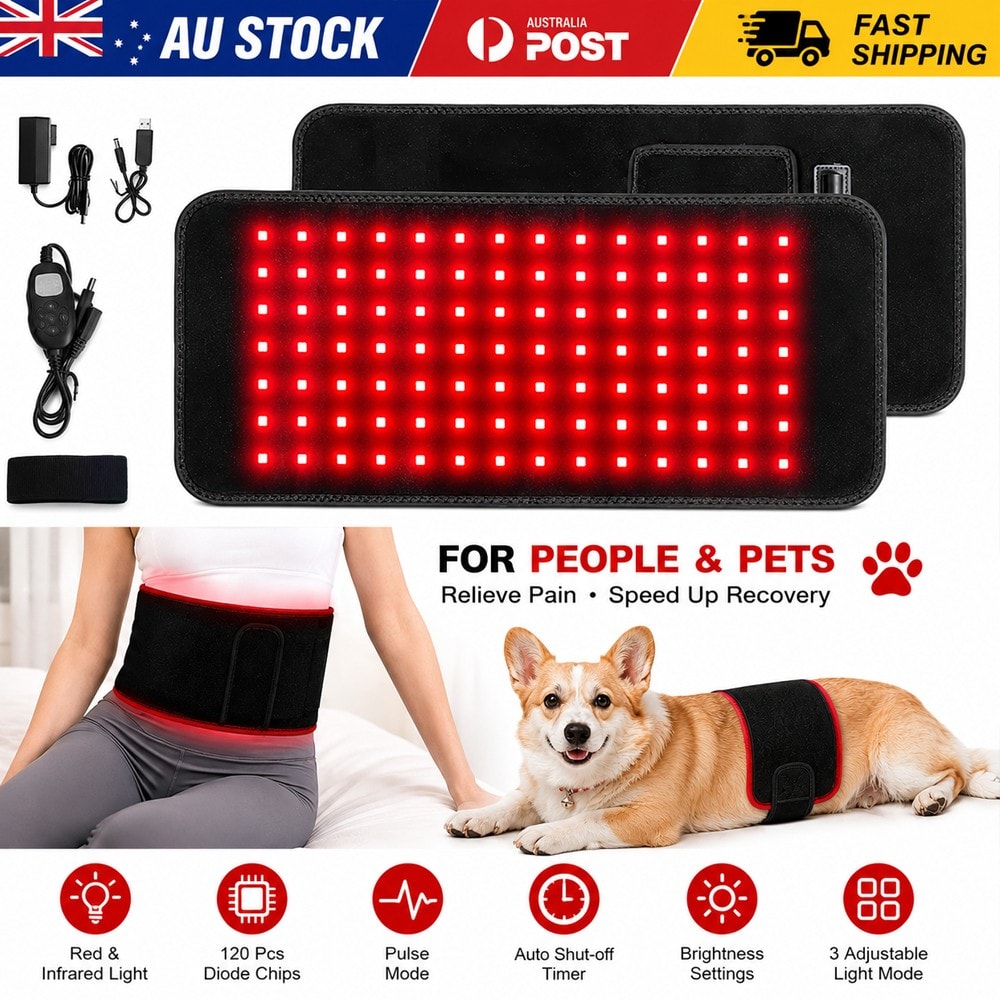 Red light therapy wrap product flat lay